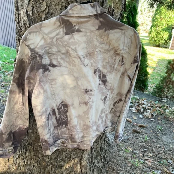 Tie-Dye Camouflage Jean Jacket - Women Size M - Picture 4 of 8